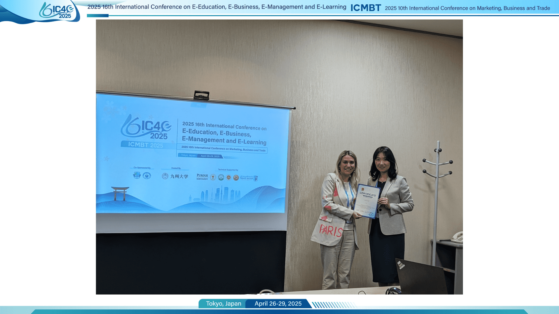 Best Presentation Award Winner - Onsite Session 12